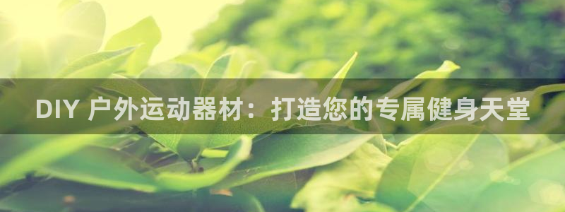 尊龙 am i blue：DIY 户外运动器材：打造