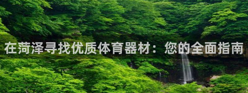 凯时赢来就送38：在菏泽寻找优质体育器材：您的全面指