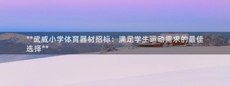 尊龙注册码：**武威小学体育器材招标：满足学生运动需
