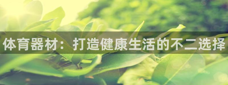 尊龙凯时网页版：体育器材：打造健康生活的不二选择